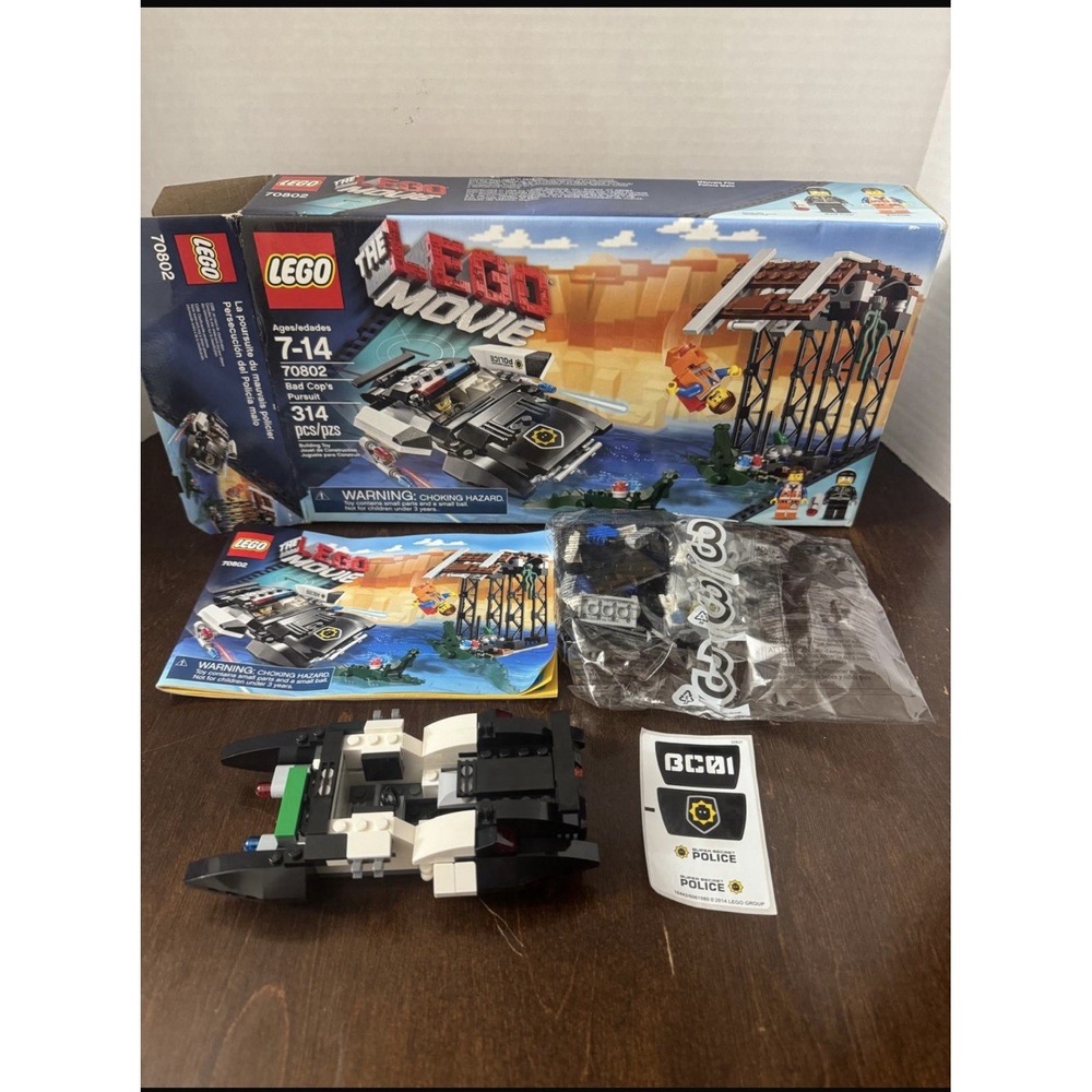 LEGO Movie 70802 Bad Cop's Pursuit - Vehicle Only- Partial Set w/Box & Manual